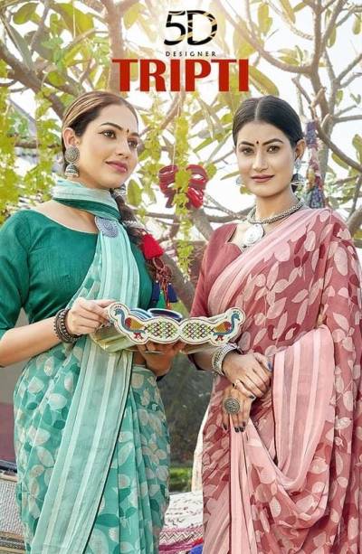 Tripti By 5D Designer Fancy Chiffon Saree Collection